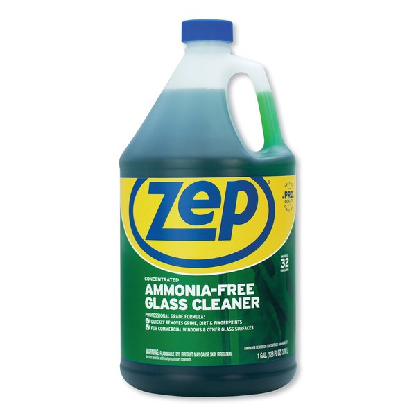 Zep Liquid Glass Cleaner, Pleasant Scent, Bottle, 4 PK ZU1052128